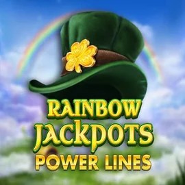 Rainbow Jackpots Power Lines logo – Jackpots by Red Tiger Gaming at Cazeus Casino